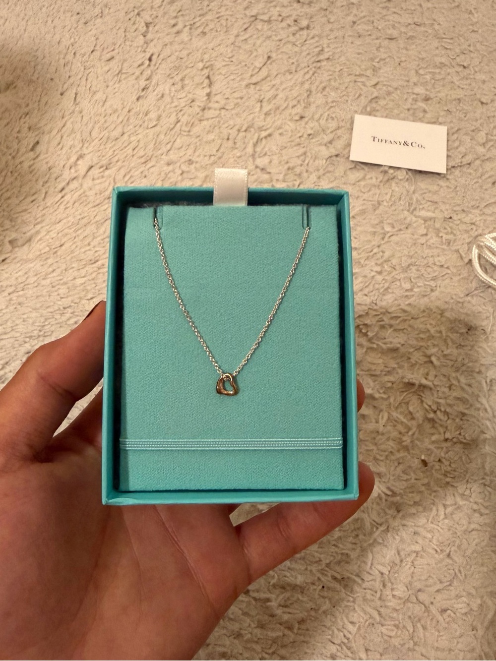 Tiffany & Co. Elsa Peretti Open Heart Pendant in Sterling Silver, 7 mm - Picture 3 of 13